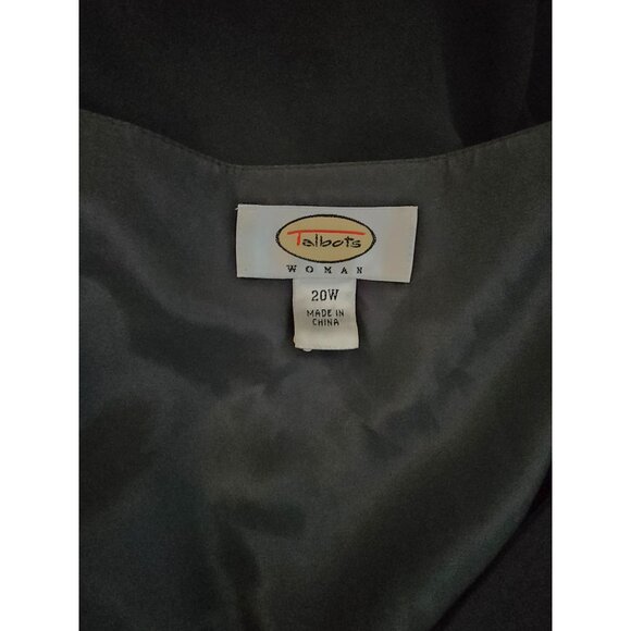 Talbots Womens Black Ruffle-Front Blouse  whimsygoth coquette elegant holiday - Picture 5 of 6